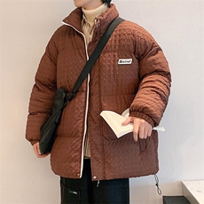 秋冬新款青春时尚棉衣宽松港风百搭千鸟格棉衣外套，男装棉衣，电商A409-1