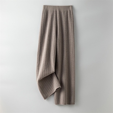2024新款时尚潮流宽松显瘦羊毛休闲裤，女装休闲裤，阿娇羊绒
