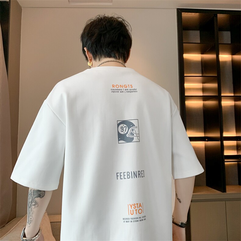 男夏季宽松休闲百搭T恤T6887小码P22大码P25,男装T恤,星座914