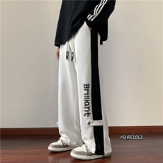 港风秋季新款INS潮流字母印花宽松休闲裤B315-K23491-p60控78，男装休闲裤，电商B315
