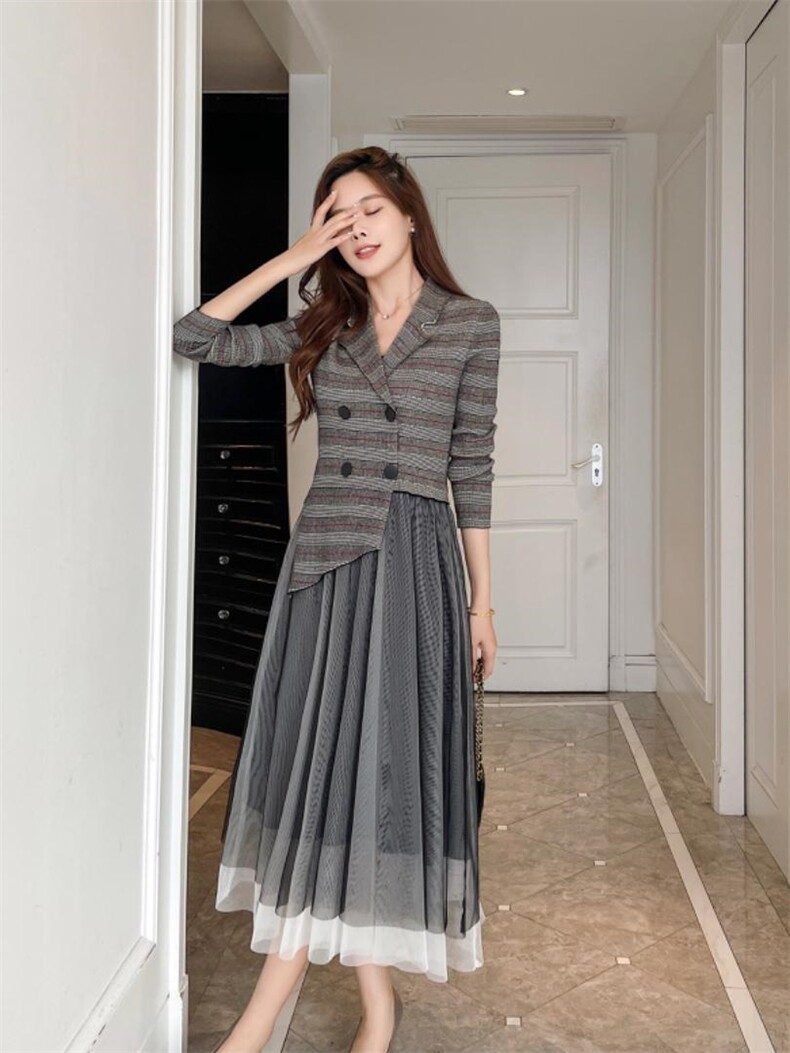 秋冬毛衣连衣裙，女装针织衫/毛衣，依伊贝尔 红彬缘