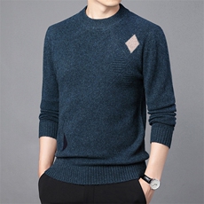 CM61023钱塘2020-2冬季厚款半高领时尚休闲中年男士羊毛衫P152，男装针织衫/毛衣，钱塘207-2
