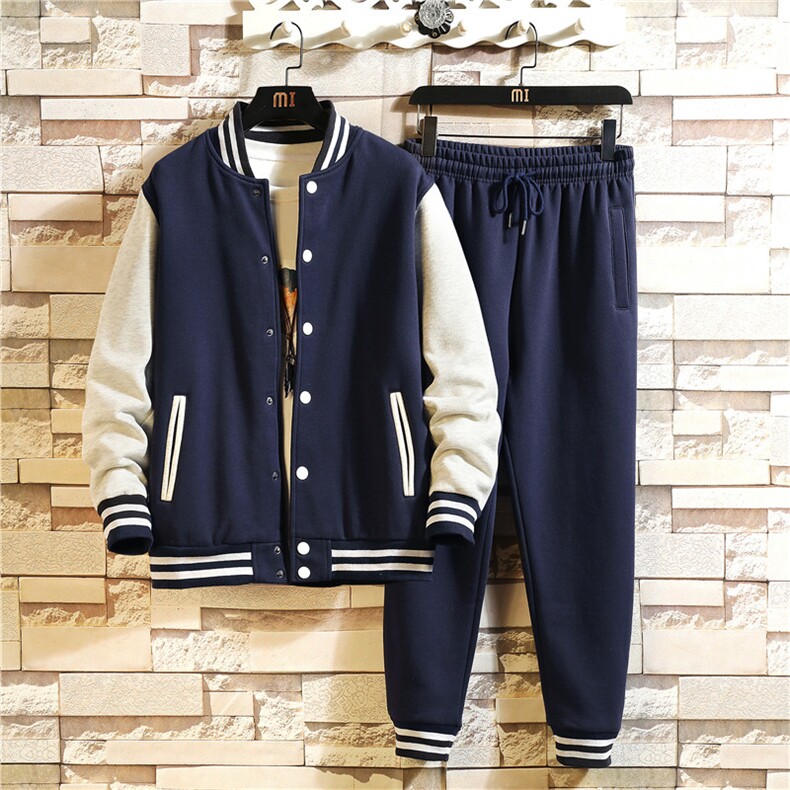 秋季新款棒球服运动套装大码宽松男女卫衣XZ102A-4-8600-P95,男装休闲套装,星座211-2