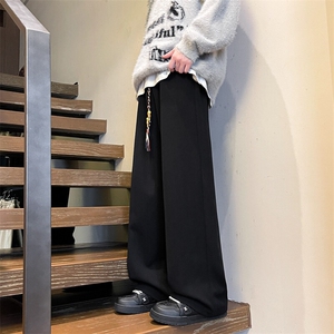 8XL-M加绒雪尼尔裤子秋冬麦穗纹卫裤潮牌直筒休闲长裤KZ1938/P58图片