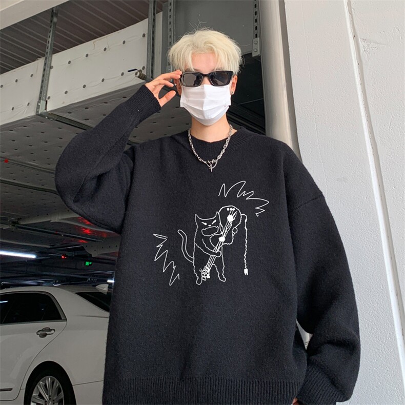高质量！秋冬季半高领毛衣男加绒加厚线衣男针织衫男MY234-特p38图片