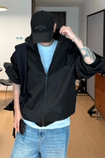 极简工装潮酷立体剪裁拼接设计夹克日系复古上衣HY825TP75控118，男装夹克，电商A102B
