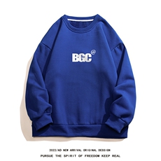 白底22秋季新款简约BGC字母印花百搭圆领重磅卫衣W1021P30控48，男装卫衣，电商A247-1