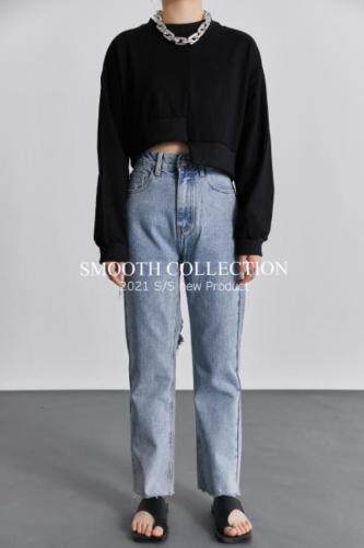 设计感左右不对称卫衣三个色，女装卫衣/绒衫，SMOOTH