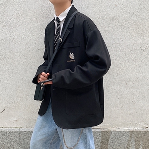 男休闲西服宽松上衣-中性百搭男女西装外套G117