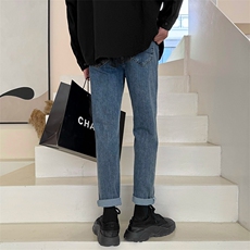 双色牛仔裤男搭配马丁靴韩版潮流弹力显瘦裤子B381-2/870/P68，男装牛仔裤，电商B381-2