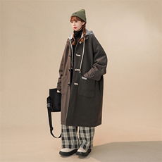 1中性风牛角扣加棉呢大衣女可拆卸帽外套女FY8716P138控188，女装毛呢外套，星座226-2