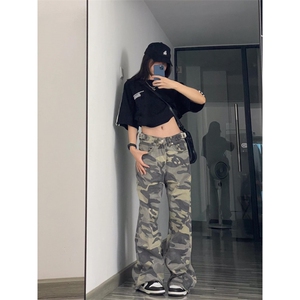 【网图有货】迷彩工装裤阔腿美式复古hiphop裤子高街8265LL-特P48图片