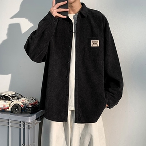 衬衫男秋季新款港风宽松大码灯芯绒长袖衬衣CS025-P38(现货）图片