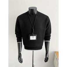 自家假模图B2165166P652025秋冬装男士卷边加厚不加绒毛衣，男装针织衫/毛衣，电商B216（原B302）