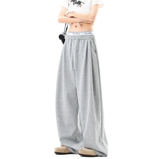 【现货】美式慵懒薄款宽松拖地运动休闲裤2XZ502-K858-P55控79，男装休闲裤，星座502