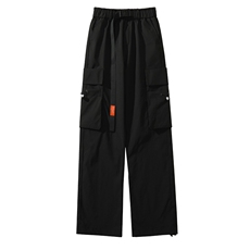 特批P35无差价2024秋季港风工装裤男自带腰带大码抽绳束脚裤K1229，男装工装外套，电商A001