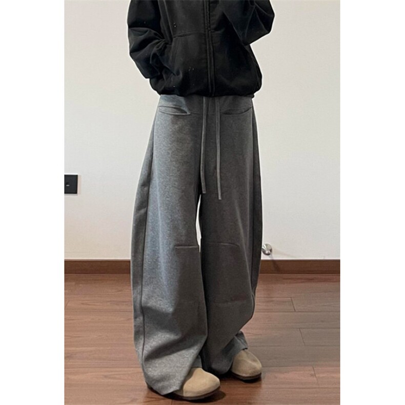 抽绳运动休闲裤女高腰显瘦直筒阔腿裤jazz爵士跳舞卫裤子 KF15图片