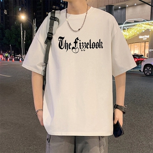 T815港风潮牌高街美式短袖T恤男夏季新款宽松重磅纯棉体恤图片