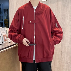 2023春秋季新款宽松百搭棒球服外套男飞行夹克美式高街潮JK02P65，男装夹克，星座410-2