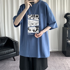 DX17176-P20纯棉短袖t恤男大码半袖打底衫宽松体恤衫港风，男装T恤，电商A040