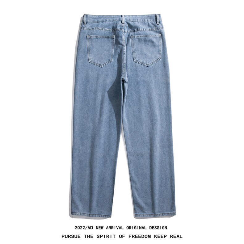 k793-P58-M-5XL白底得物美式牛仔裤大码长裤阔腿,男装牛仔裤,星座103A