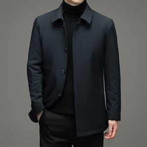 秋冬棉衣男中年翻领棉服中老年冬季加厚夹克外套爸爸装S2033-P150，男装棉衣，电商B212（原钱塘6029）