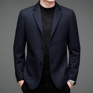 新款羊毛大衣男长款秋季款商务休闲羊毛呢大衣男装外套MNSAA8115，男装毛呢大衣，电商B212（原钱塘6029）