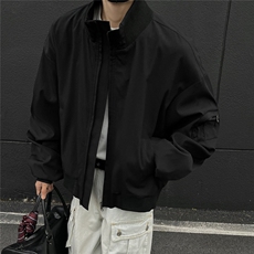 男装黑墙春季飞行服夹克春装大码cleanfit宽松拉链外套S381-特88，男装夹克，电商A233-1
