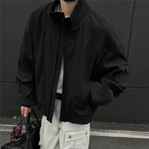 男装黑墙春季飞行服夹克春装大码clean fit宽松拉链外套S381-特88图片