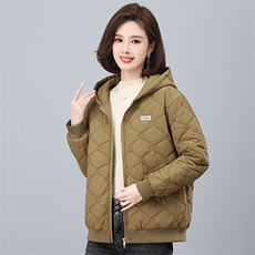 2025冬季连帽时尚休闲加厚保暖舒适棉服，女装棉衣/棉服，独衣靓
