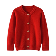 2025年新款时尚百搭通勤平面开衫，童装儿童羊毛衫，奥澜羊绒