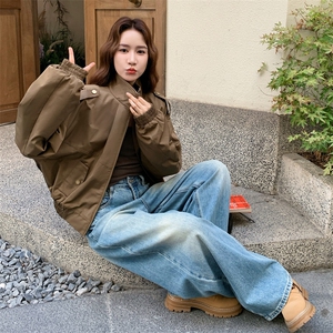 休闲工装咖色短外套女春秋2025季新款小个子减龄超火流行爆款上衣图片