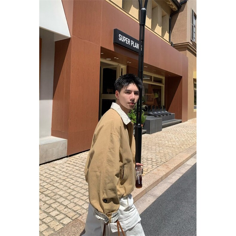 夹克外套男士秋冬季翻领宽松休闲高级感外套上衣1008-LHJ1155-p75,男装夹克,星座1008