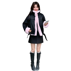 新款！冬装环保皮草两面穿派克服皮毛一体2C133-8985-P225-K328，女装派克服，2C133