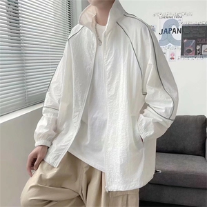 韩版潮流百搭休闲夹克夏季薄款防晒衣男港风设计感外套 W3207-P35图片