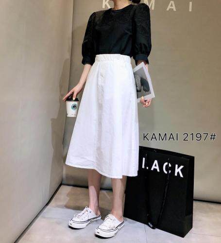 四色休闲中裙，女装，卡麦