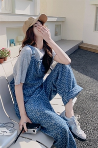 现货-夏季新款时尚休闲爱心背带裤203-8902-135-198图片