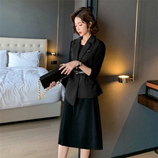 2022春装新款女装时尚百搭显瘦马甲连衣裙两件套套裙，女装套装/套裙，瑶迪依秀