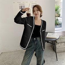 法式气质名媛白色小香风外套女2024秋冬新款高级感小个子圆领上衣，女装短外套，浙宝210（原浙宝191）