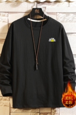 TX3089-P25加绒P35纯长袖t恤男大码圆领打底衫体恤上衣服，男装T恤，电商A040A