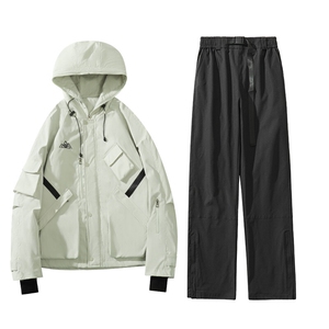 冬新防风滑雪衣裤套装加棉加厚情侣款滑雪服M78+K1002J加绒-P230图片
