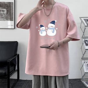 麂皮绒短袖t恤男大码半袖男 JD82439-P25图片