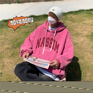 加绒新款港风宽松连帽套头卫衣X5685-常规P70控88-加绒P80控98图片