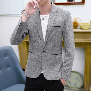 （跨境货源）秋季单西 西服修身西装商务休闲男装中青年西装图片