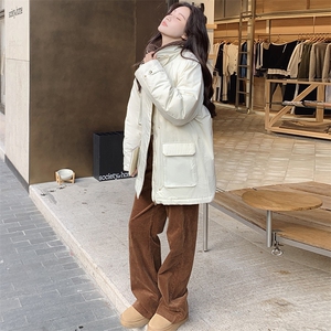 现货 白色羽绒服中长款 2C212-G07-P295-K398图片