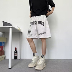 休闲短裤男士韩版潮流运动字母2025夏季ins新款五分裤K6309-P26，男装休闲裤，星座412-3