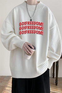 半高领毛衣男士大码针织衫男毛线衣男 M18338-P45 加绒款-P65图片