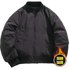 现货冬季美拉德立领飞行夹克廓形高街棒球服加棉加厚棉衣外套，男装夹克，电商A486-1