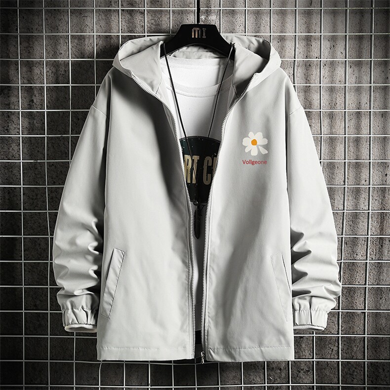 JK65059-P45连帽夹克男大码胖子棒球服上衣外套网格挂拍,男装夹克,电商A040A