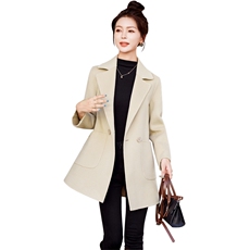 杭州产地货源羊毛中长款百搭简约时尚品质双面呢大衣新款外套，女装双面呢大衣，媚琳依坊